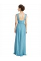 Sky Blue Sleeveless Spaghetti Straps A-Line Tulle Bridesmaid Dress Worcester