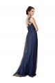 Dark Navy Sleeveless One Shoulder A-Line Tulle Bridesmaid Dress Worcester