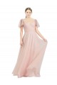 Flutter Sleeves V-Neck A-Line Tulle Formal Dress / Bridesmaid Dress Worcester