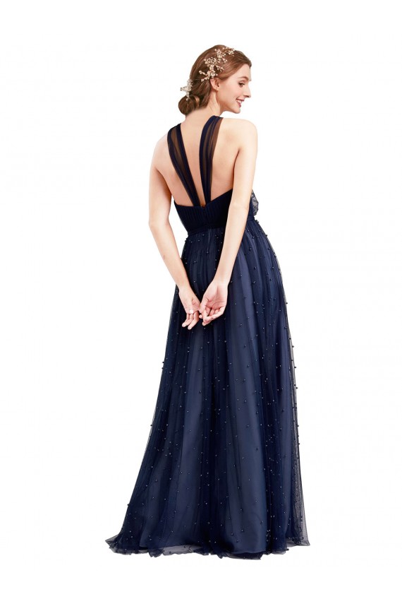 Sleeveless Halter Neck A-Line Tulle Bridesmaid Dress / Evening Dress Worcester