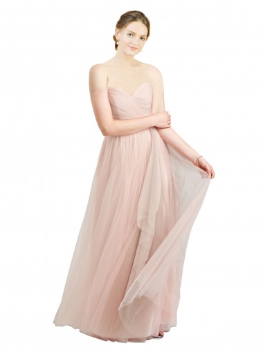Pink Sleeveless Sweetheart A-Line Tulle Bridesmaid Dress / Evening Dress Worcester