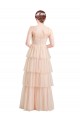 Sleeveless V-Neck A-Line Tulle Semi Formal Evening Dress / Bridesmaid Dress Worcester
