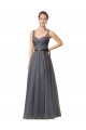 V-Back Slate Grey Sleeveless Sweetheart A-Line Tulle Formal Dress / Bridesmaid Dress Worcester