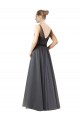 V-Back Slate Grey Sleeveless Sweetheart A-Line Tulle Formal Dress / Bridesmaid Dress Worcester