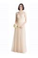 Sleeveless Bateau Neck A-Line Tulle & Lace Bridesmaid Dress Worcester
