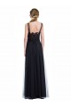 Low Back Sleeveless Bateau Neck A-Line Tulle & Lace Bridesmaid Dress Worcester