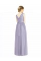 V-Back Lilac Sleeveless V-Neck A-Line Tulle Bridesmaid Dress Worcester