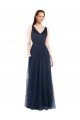 Low Back Sleeveless V-Neck Sheath Tulle Bridesmaid Dress Worcester