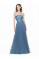 Low Back Sleeveless Strapless A-Line Satin & Tulle Bridesmaid Dress Worcester