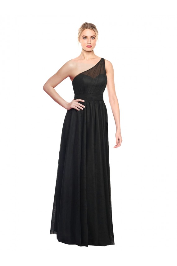 Sleeveless One Shoulder A-Line Tulle Bridesmaid Dress / Evening Dress Worcester