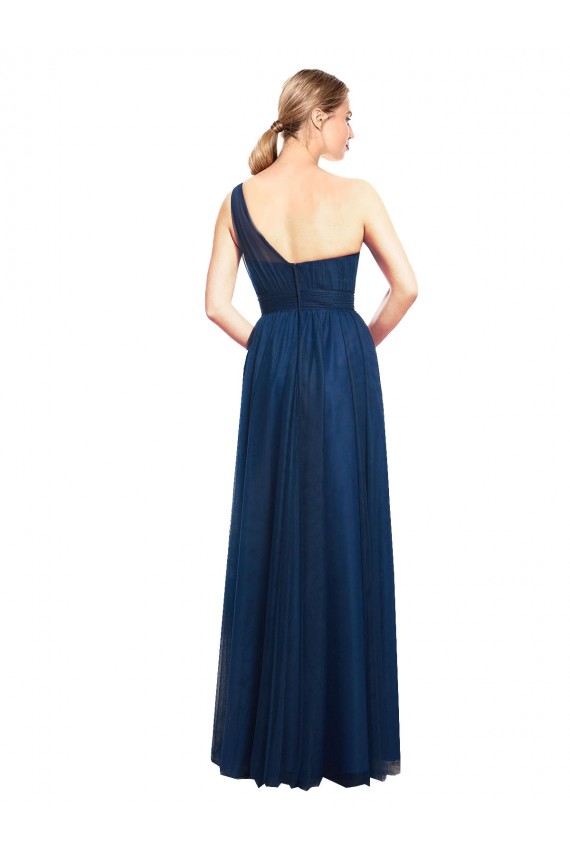 Sleeveless One Shoulder A-Line Tulle Bridesmaid Dress / Evening Dress Worcester