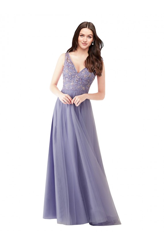 V-Back Sleeveless Sweetheart A-Line Tulle & Lace Formal Dress / Bridesmaid Dress Worcester