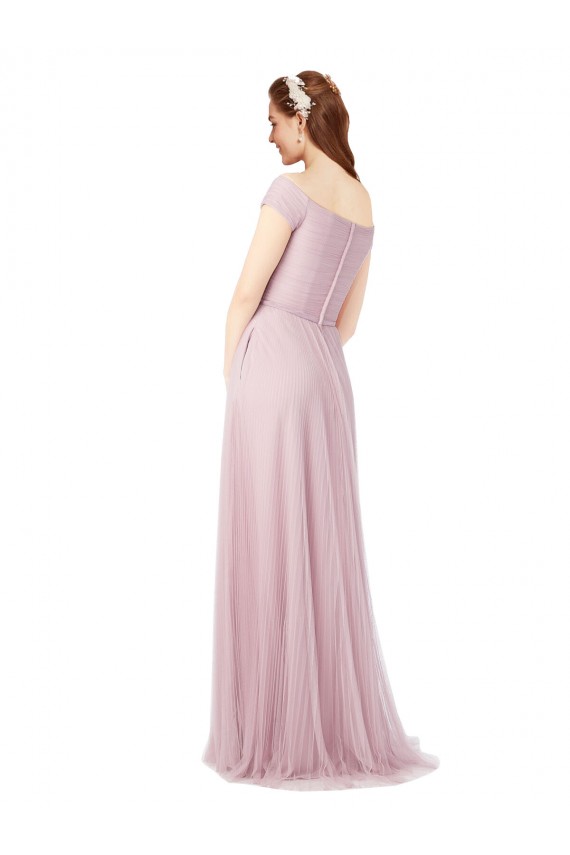 Sleeveless Off the Shoulder A-Line Tulle Bridesmaid Dress / Evening Dress Worcester