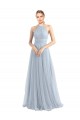 Criss Cross Back Sleeveless Halter Neck A-Line Tulle Bridesmaid Dress Worcester