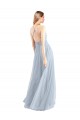Criss Cross Back Sleeveless Halter Neck A-Line Tulle Bridesmaid Dress Worcester