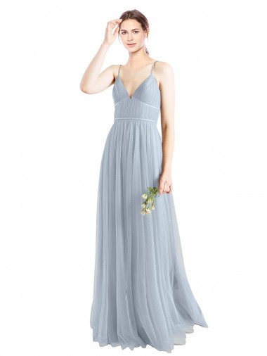 Open Back Sleeveless Spaghetti Straps A-Line Tulle Evening Dress / Bridesmaid Dress Worcester