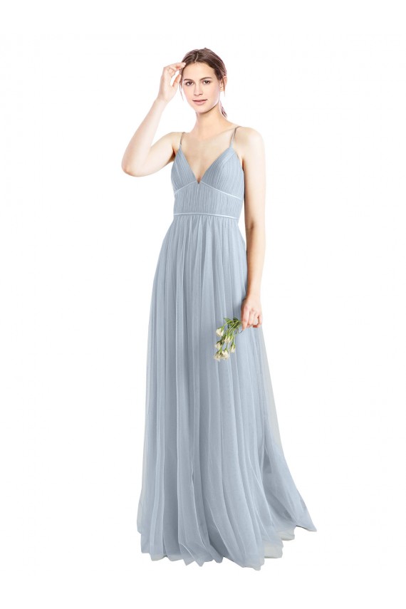 Open Back Sleeveless Spaghetti Straps A-Line Tulle Evening Dress / Bridesmaid Dress Worcester