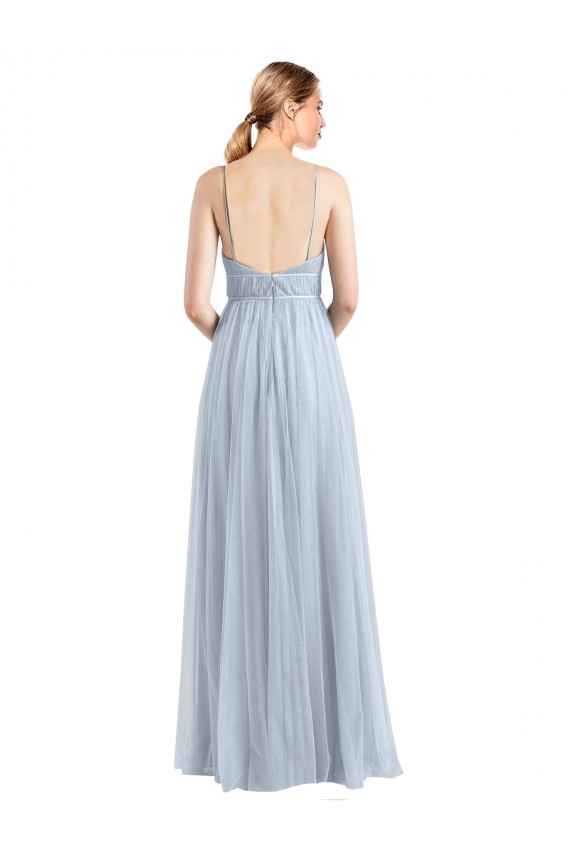 Open Back Sleeveless Spaghetti Straps A-Line Tulle Evening Dress / Bridesmaid Dress Worcester
