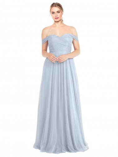 Sleeveless Off the Shoulder A-Line Tulle Evening Dress / Bridesmaid Dress Worcester