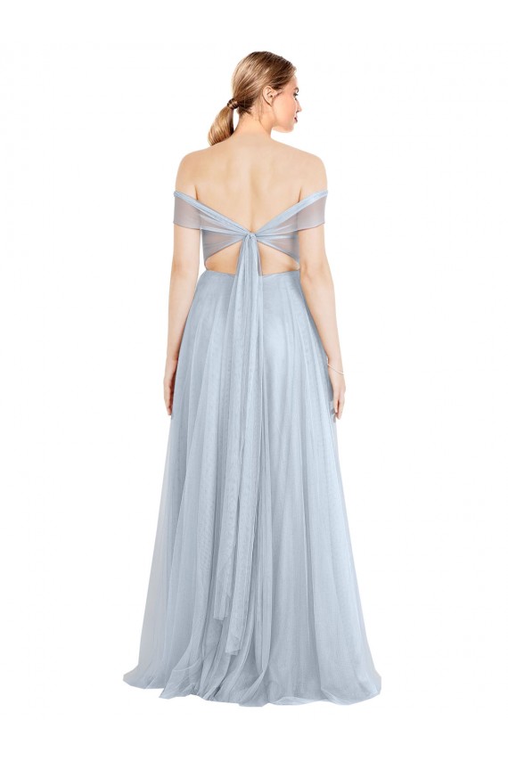 Sleeveless Off the Shoulder A-Line Tulle Evening Dress / Bridesmaid Dress Worcester