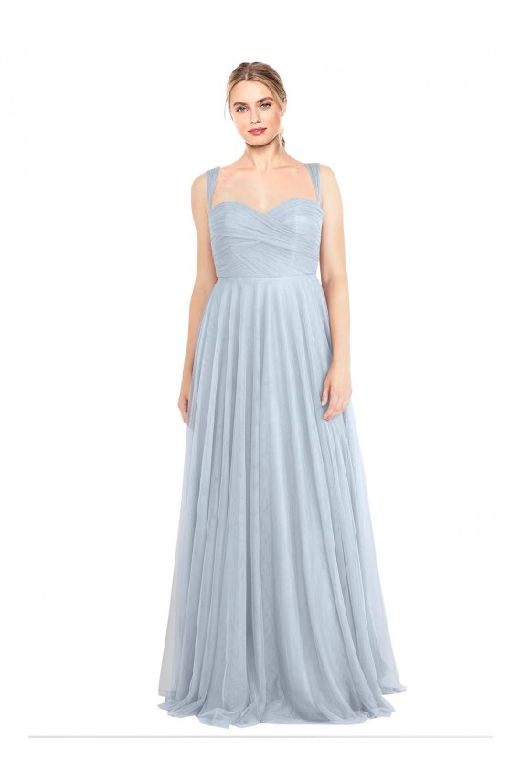 Sleeveless Spaghetti Straps A-Line Tulle Evening Gown / Bridesmaid Dress Worcester