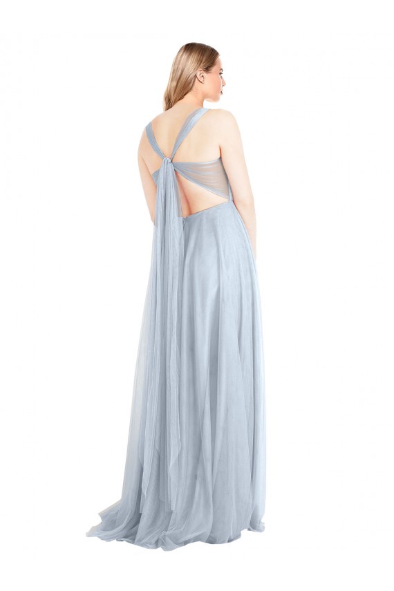 Sleeveless Spaghetti Straps A-Line Tulle Evening Gown / Bridesmaid Dress Worcester