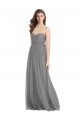 Slate Grey Sleeveless Sweetheart A-Line Tulle Bridesmaid Gown Worcester