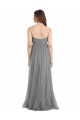 Slate Grey Sleeveless Sweetheart A-Line Tulle Bridesmaid Gown Worcester