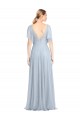 V-Back Flutter Sleeves Spaghetti Straps A-Line Tulle Bridesmaid Dress / Evening Dress Worcester