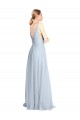 V-Back Light Sky Blue Sleeveless Spaghetti Straps A-Line Tulle Bridesmaid Dress Worcester