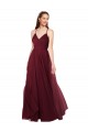 Keyhole Back Sleeveless Spaghetti Straps A-Line Tulle Bridesmaid Dress Worcester