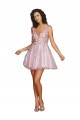V-Back Sleeveless V-Neck A-Line Tulle Bridesmaid Dress Worcester