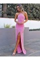 Sleeveless Halter Neck Sheath Velvet Sequin Prom Dress Worcester