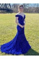 Sleeveless Off the Shoulder Sheath Velvet Sequin Prom Dress Worcester