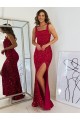 Sleeveless Square Neck Sheath Velvet Sequin Prom Dress Worcester
