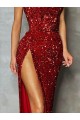 Sleeveless Strapless Sheath Velvet Sequin Prom Dress / Evening Dress Worcester
