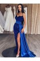 Sleeveless Sweetheart Sheath Velvet Sequin Prom Dresses Worcester