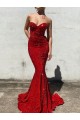 Sleeveless Sweetheart Mermaid Velvet Sequin Prom Dress / Evening Gown Worcester