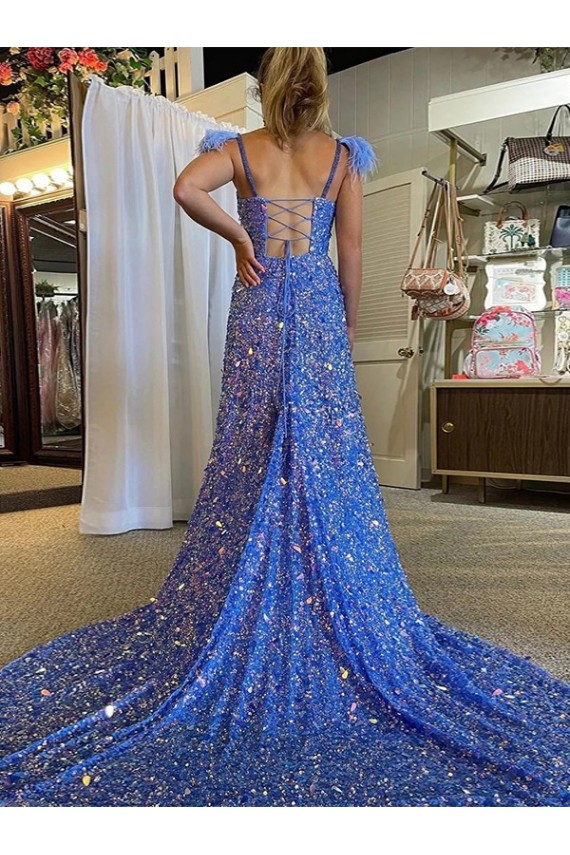 Sleeveless V-Neck A-Line Velvet Sequin Prom Dress / Evening Dress Worcester