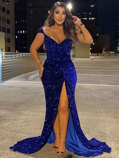 Sleeveless V-Neck Sheath Velvet Sequin Dress Worcester