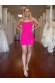 Sleeveless Spaghetti Straps Sheath Velvet Sequin Prom Dress Worcester