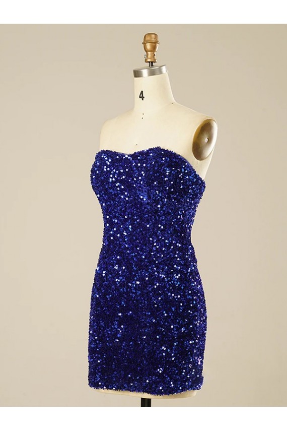 Sleeveless Sweetheart Sheath Velvet Sequin Prom Dress Worcester
