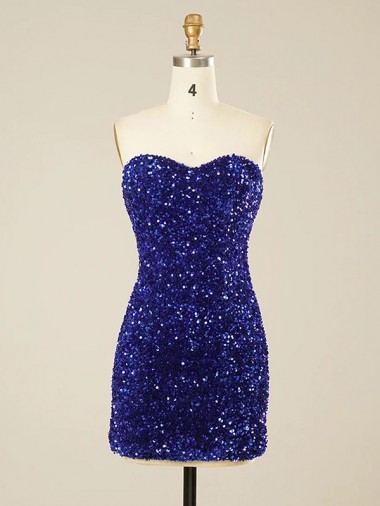 Sleeveless Sweetheart Sheath Velvet Sequin Prom Dress Worcester