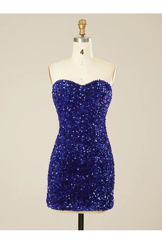 Sleeveless Sweetheart Sheath Velvet Sequin Prom Dress Worcester