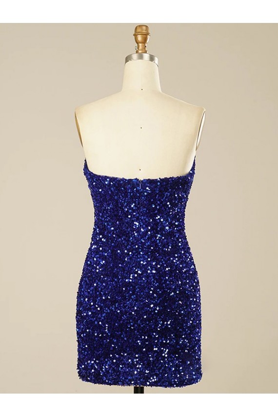 Sleeveless Sweetheart Sheath Velvet Sequin Prom Dress Worcester