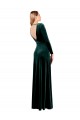 Open Back Long Sleeves V-Neck A-Line Stretch Velvet Black Tie Prom Dress / Bridesmaid Dress Worcester