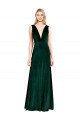 V-Back Sleeveless V-Neck A-Line Stretch Velvet Bridesmaid Dress / Formal Dress Worcester