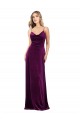 Criss Cross Back Sleeveless Scoop Neck A-Line Stretch Velvet Formal Evening Gown / Prom Dress / Bridesmaid Dress Worcester