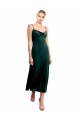 Low Back Sleeveless Spaghetti Straps A-Line Stretch Velvet Prom Dress / Bridesmaid Dress Worcester