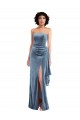 Low Back Sleeveless Strapless Sheath Stretch Velvet Formal Evening Gown / Prom Dress / Bridesmaid Dress Worcester